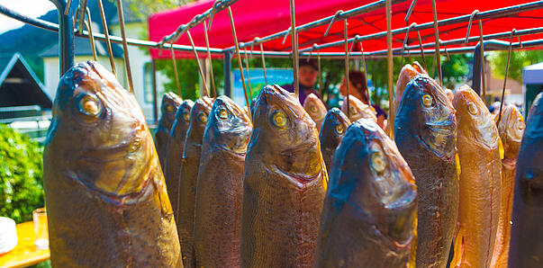 Gebratener Fisch am Fischfest in Feld am See  © Michael Plakolb